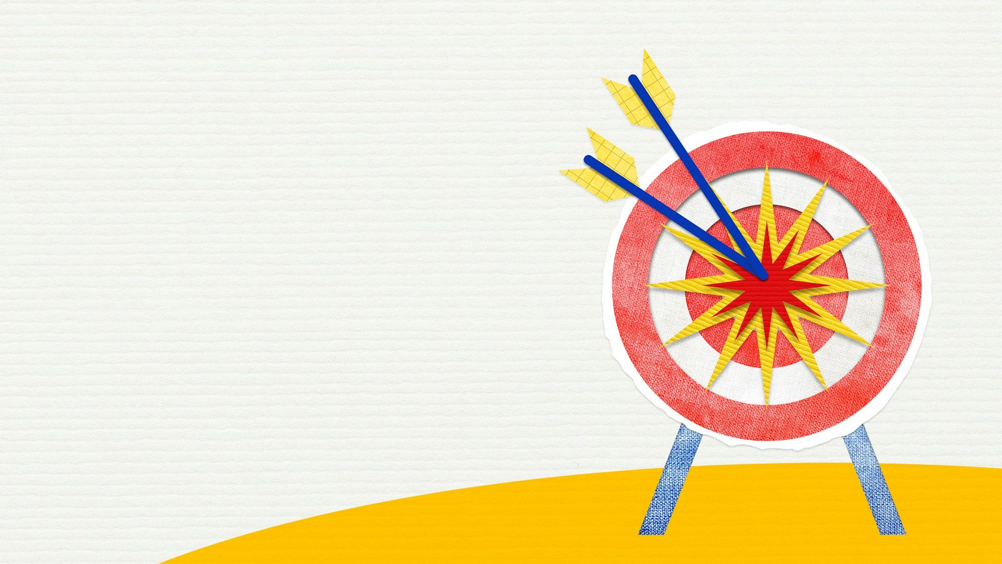 Colorful business goals and target with dart and arrow remixed media background