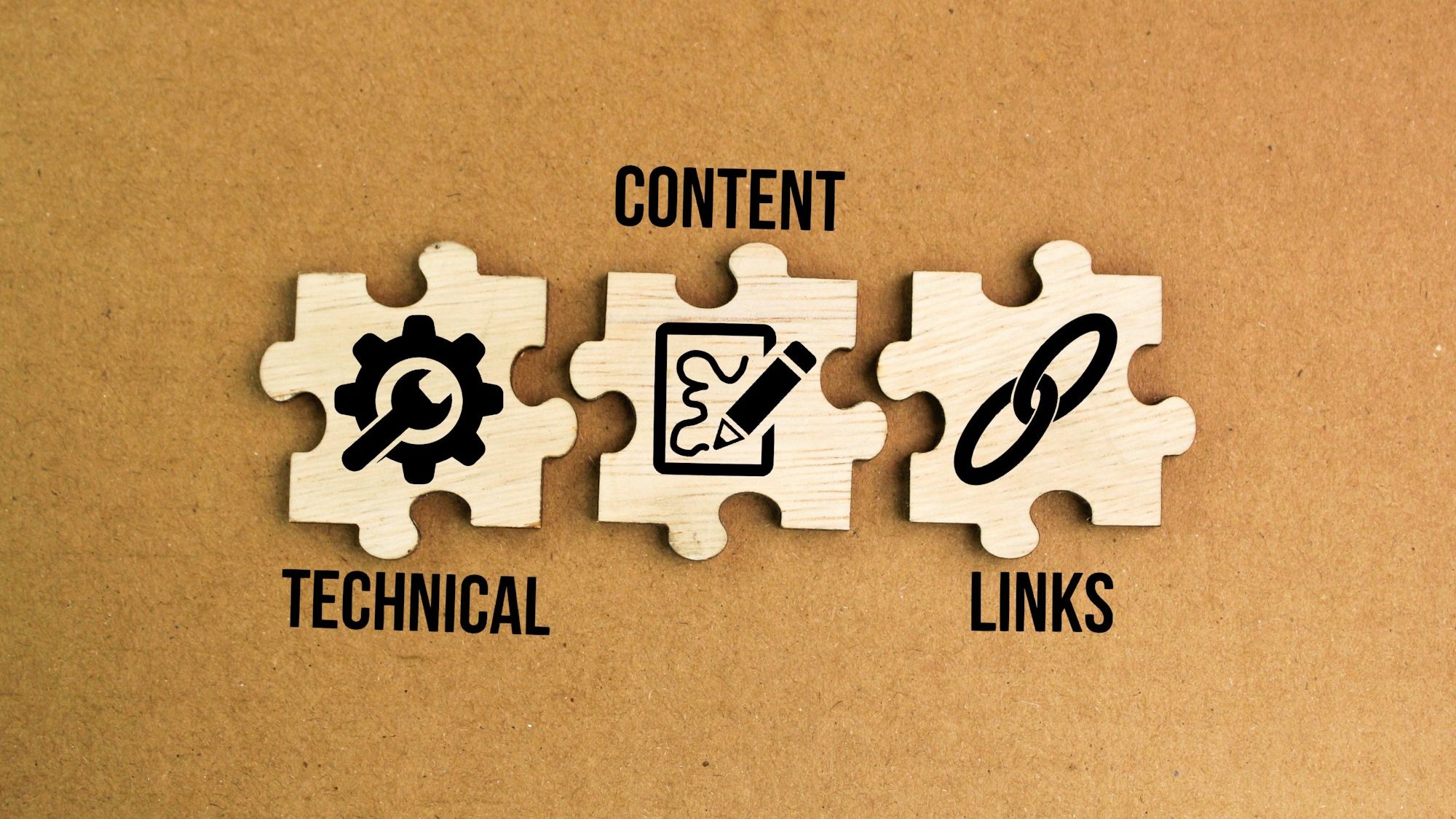 three parts of SEO namely Technical, Content and Links to build SEO ROI for Businesses