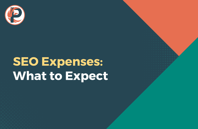 graphic that says seo expenses: what to expect