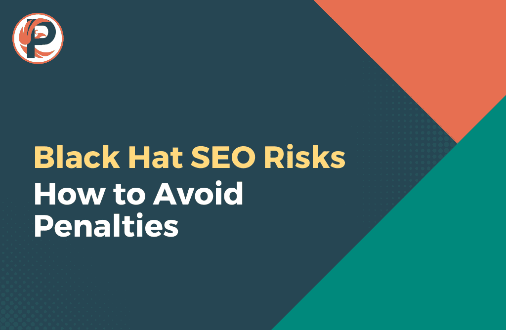 black hat seo risks graphic text